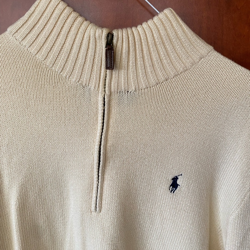 Ralph Lauren Cream Half-Zip Sweater